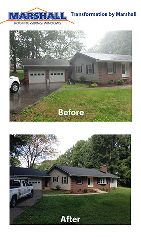 Roof replacement before and after transformation pictures. Northern Virginia Roofing Contractors 
