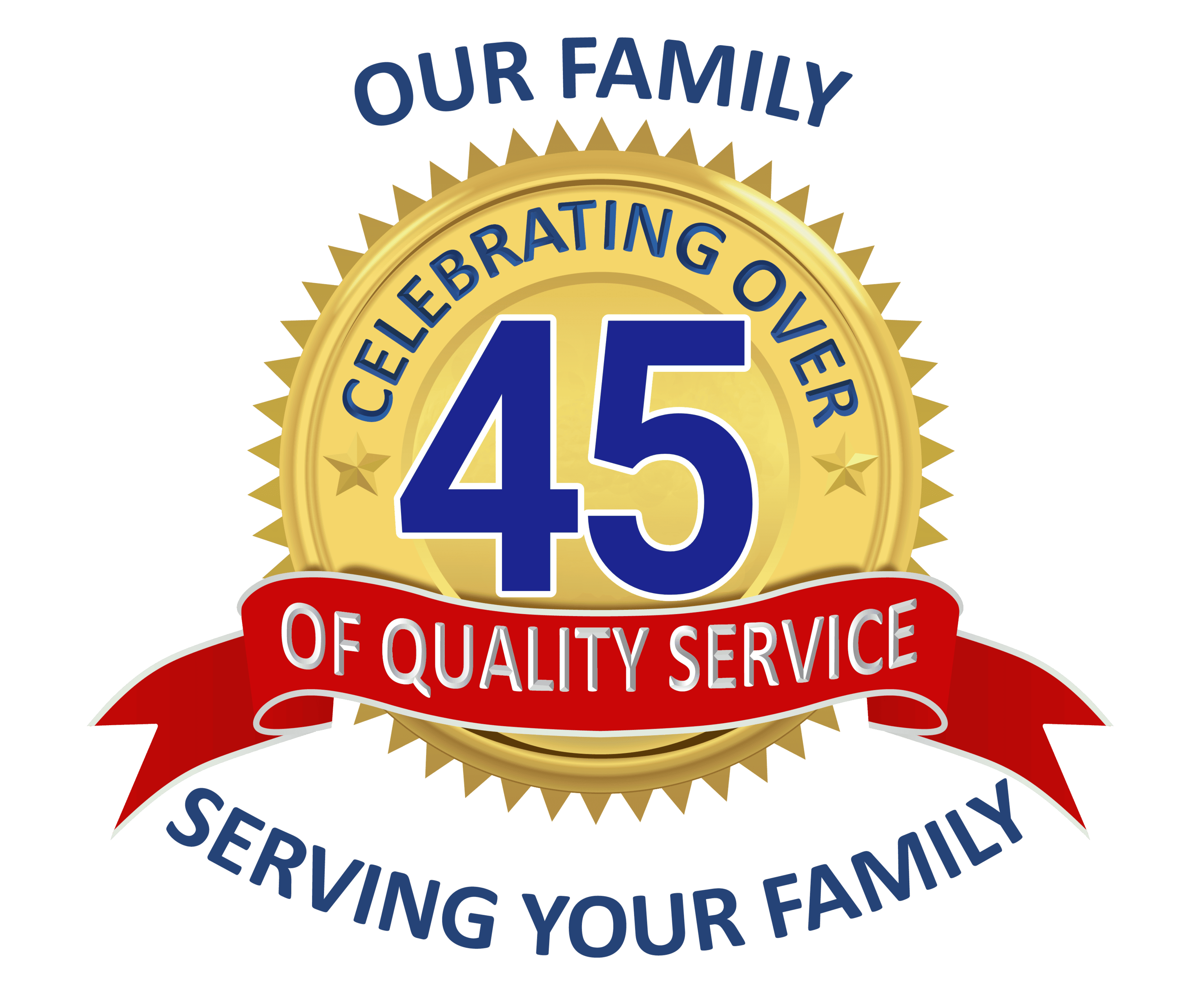 45 years logo