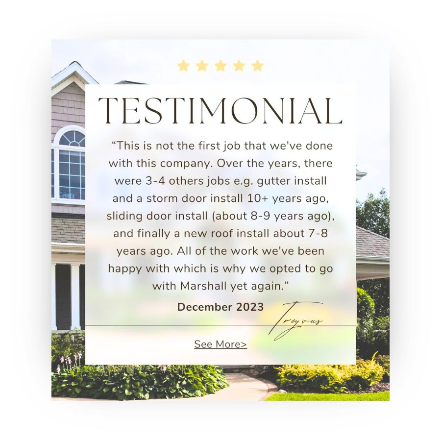 Reviews « Marshall Roofing, Siding and Windows